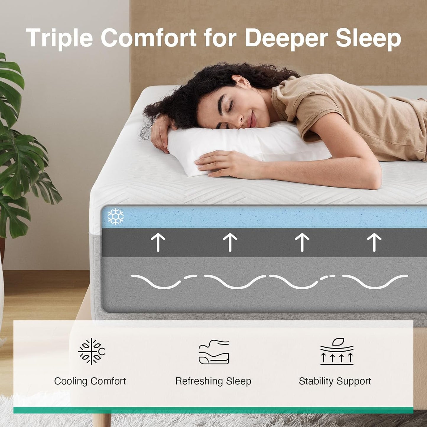 Novilla Full Mattress - 12 Inch Gel Memory Foam for Cool Sleep & Pressure Relief | Medium Plush Feel