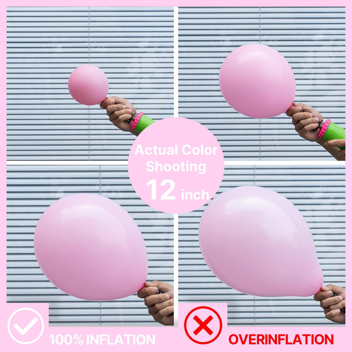 PartyWoo Baby Pink Balloons 100 pcs Different Sizes of 18 12 10 5 Inch Pastel Pale Light Pink Balloons Arch Kit Garland for Baby Shower Gender Reveal Birthday Princess Party Decorations Pink-Q05