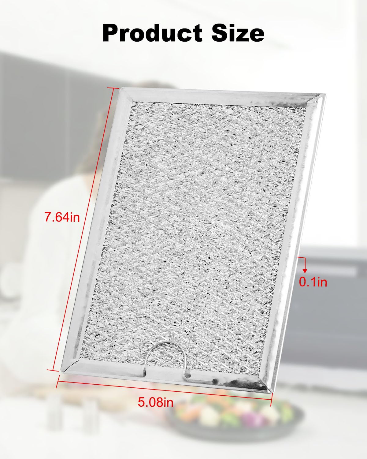 2 Pcs Microwave Grease Filter Fit for GE JVM6175EK5ES JVM6172SK5SS JVM6175SK5SS JVM6175YK5FS