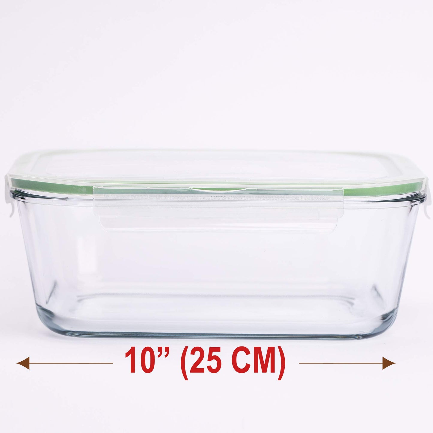 AGTRADE 120 oz Large Glass Food Storage Containers with Airtight Lids 3.5 L Family Size Extra Large Bakeware Marinating Lock Baking Dish Container Glass Bowls Rectangle