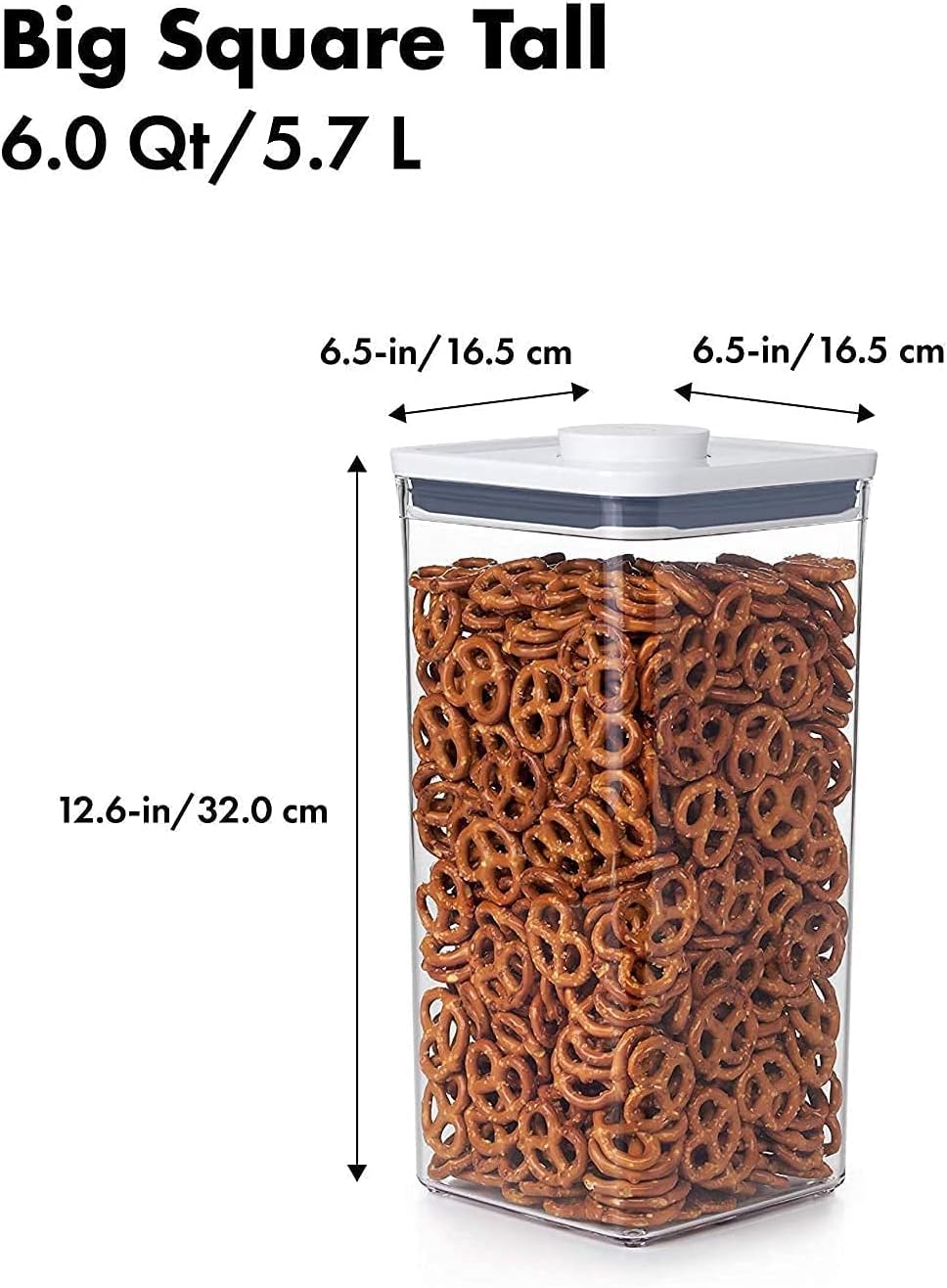 OXO Good Grips 6-Quart Square POP Container - Airtight Food Storage for Bulk Items (Set of 4)