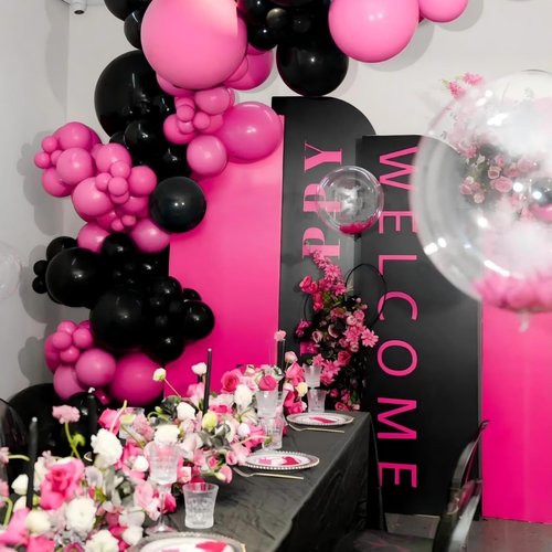 FOTIOMRG Black Balloons 12 inch, 100 Pack Black Latex Balloons for Birthday Graduation Halloween Baby Shower Father's Day Party Decorations