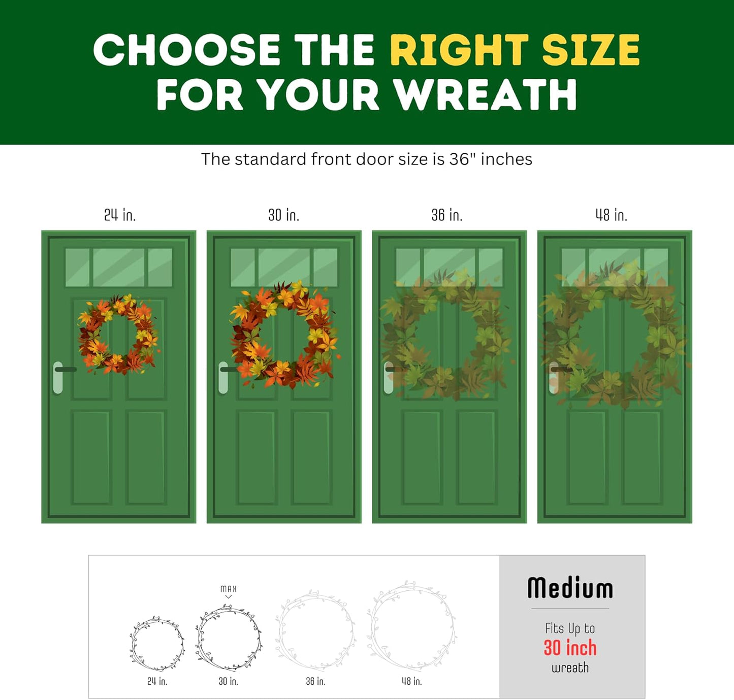 ProPik Christmas Wreath Storage Bag - 30" Clear Waterproof PVC Container | 2 Pack with Handles
