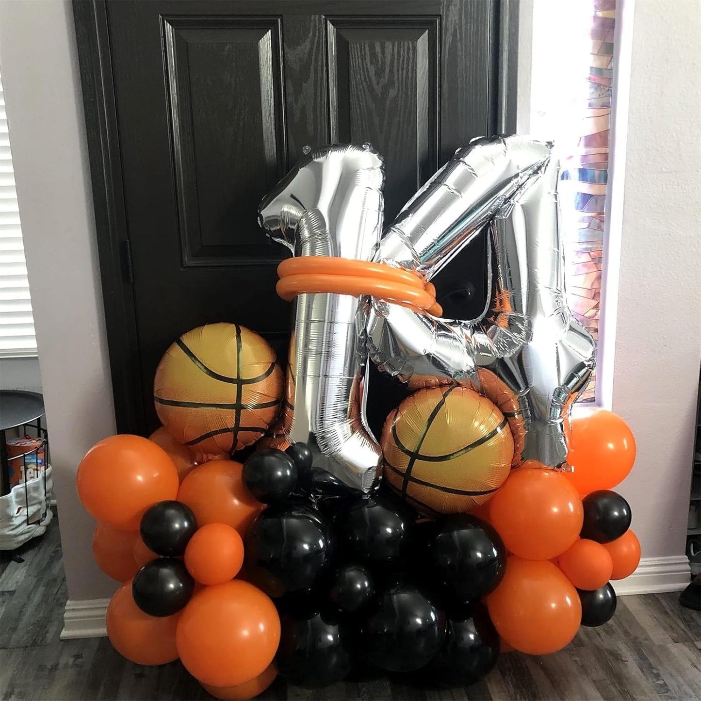 Silver Foil Balloon Number 8 - 40'' Giant Self-Inflating Helium Balloon for 8th Birthday & Anniversary Celebrations