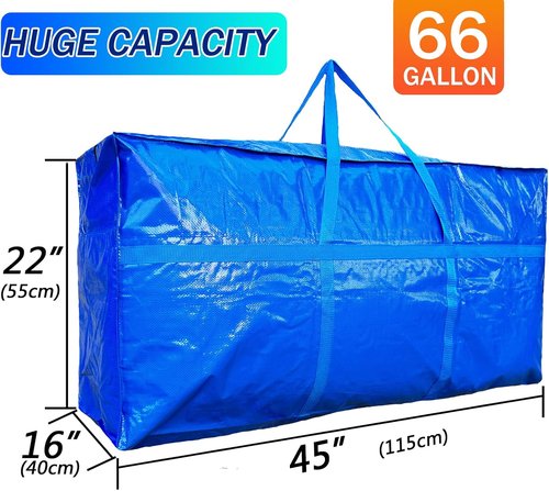 66 Gallon Extra Large Storage Bags by [Brand Name] - Heavy Duty Waterproof Duffle for Travel & Moving