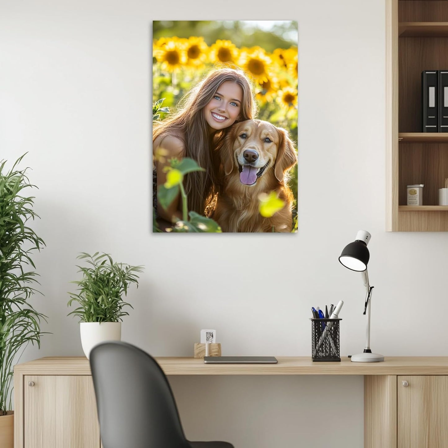 Skiennix Personalized Photo Canvas Print - Custom Wall Art for Family, Pets & Couples | Perfect Gift