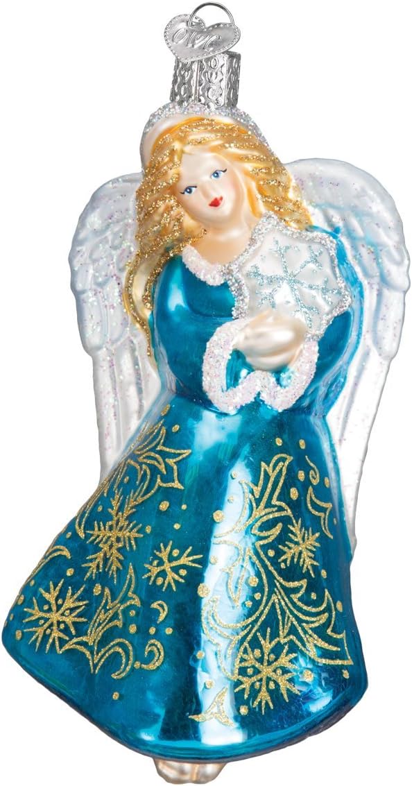 Baby Angel Glass Blown Ornament - Old World Christmas Tree Decor