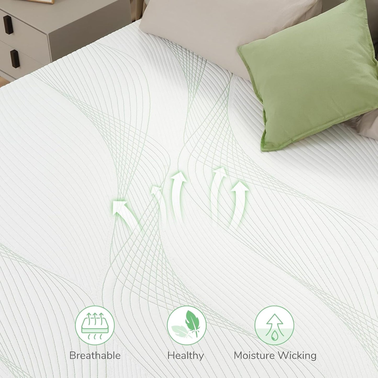 Novilla King Size Mattress - 12 Inch Gel Memory Foam for Plush Comfort & Pressure Relief | CertiPUR-US Certified