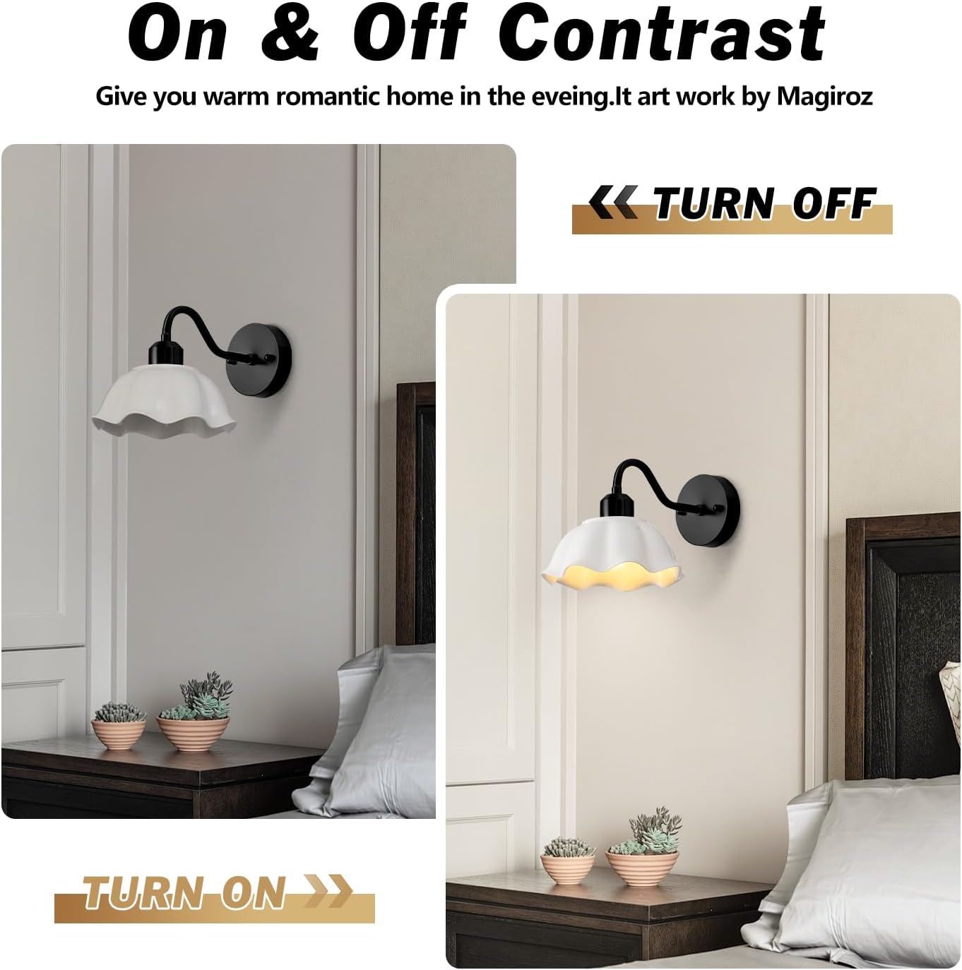 Gold Wall Sconce 1-Light Modern Wall Lighting Fixture Farmhouse Vanity Sconces Lights with Milk White Glass Shade Indoor Wall Sconce Lamp Wall Mount Light Fixture for Bedroom MWL02-1A