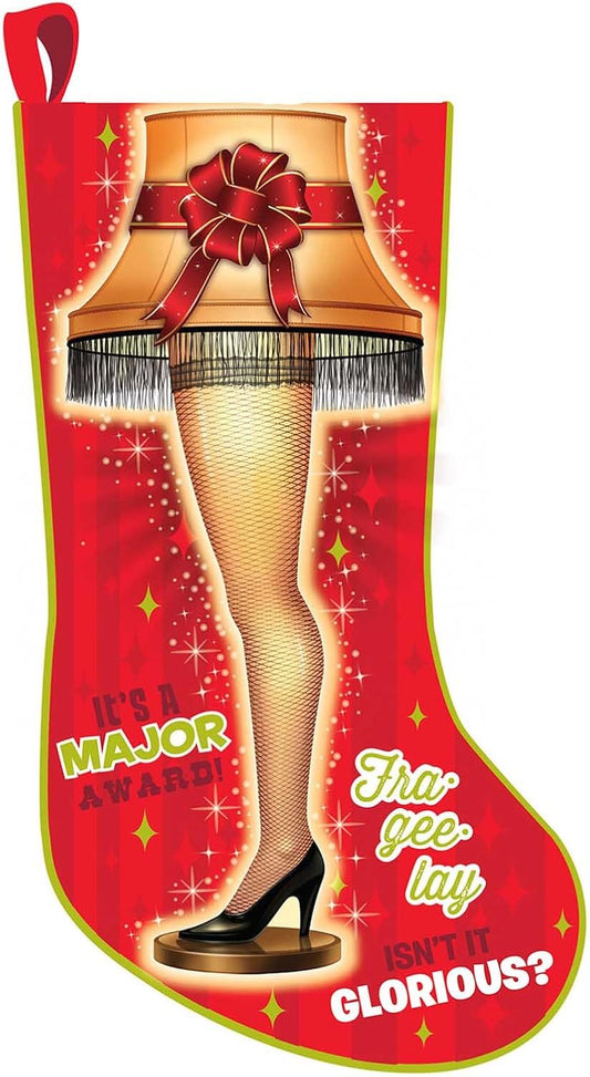 19-Inch A Christmas Story Leg Lamp by Kurt Adler - Light-Up Holiday Stocking