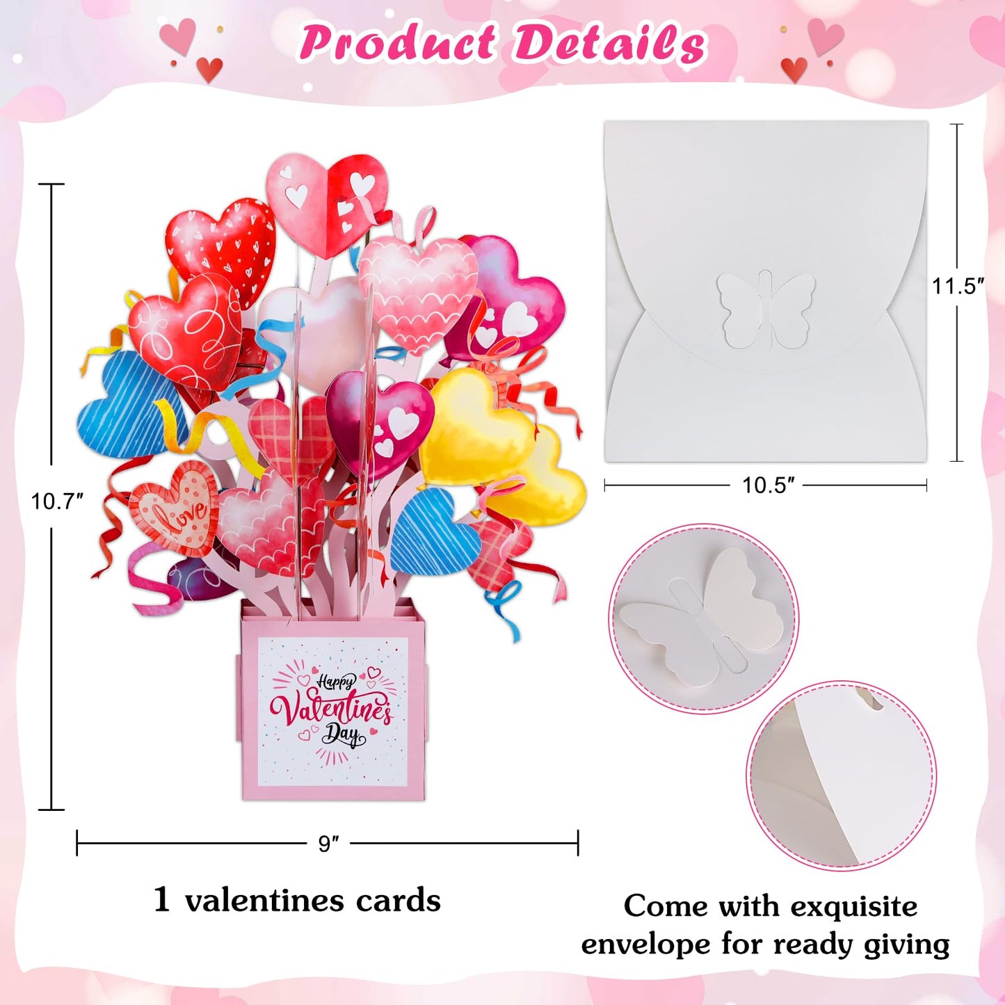 WhatSign Valentines Day Cards Pop Up Valentine Card Love Pop Up Cards Valentine Day Gifts for Her Him Funny Valentines Card with Envelope