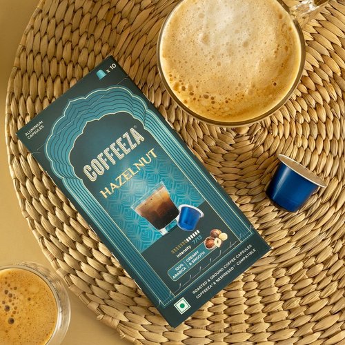 Coffeeza Espresso Coffee Pods - Hazelnut Medium Roast | Compatible with Nespresso Machines - 30 Pods