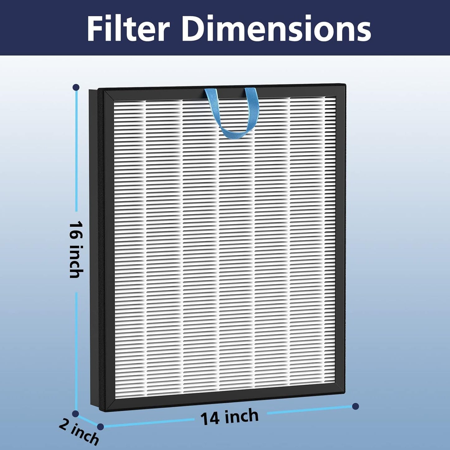 LEVOIT Vital 200S-P Replacement Filter - High-Efficiency Air Purifier Filter for Large Rooms | 2 Pack, White