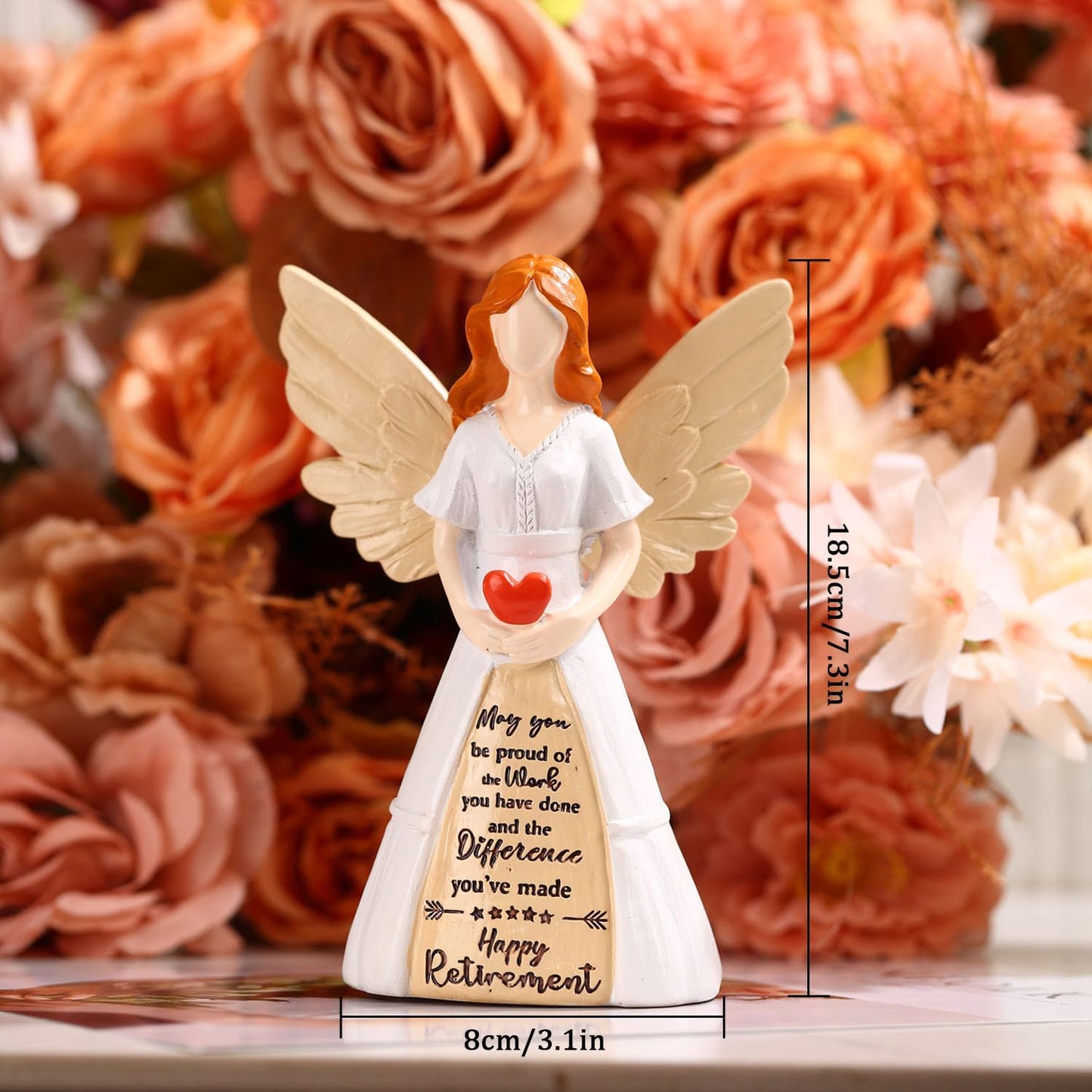 Retirement Gift for Women | Handcrafted 8" Retirement Angel Figurine - Perfect for Coworker Celebrations