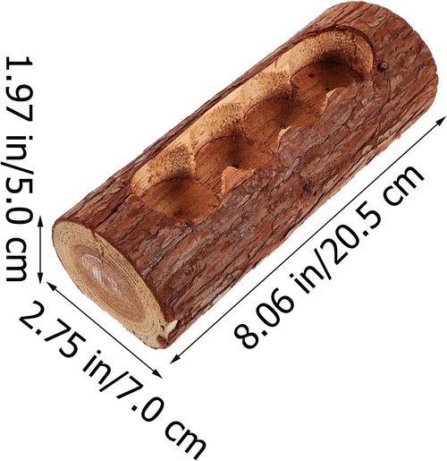 GANAZONO Wooden Candle Stand - Natural Log Plant Pot Holder for Creative Home Decor | Balcony & Garden Use