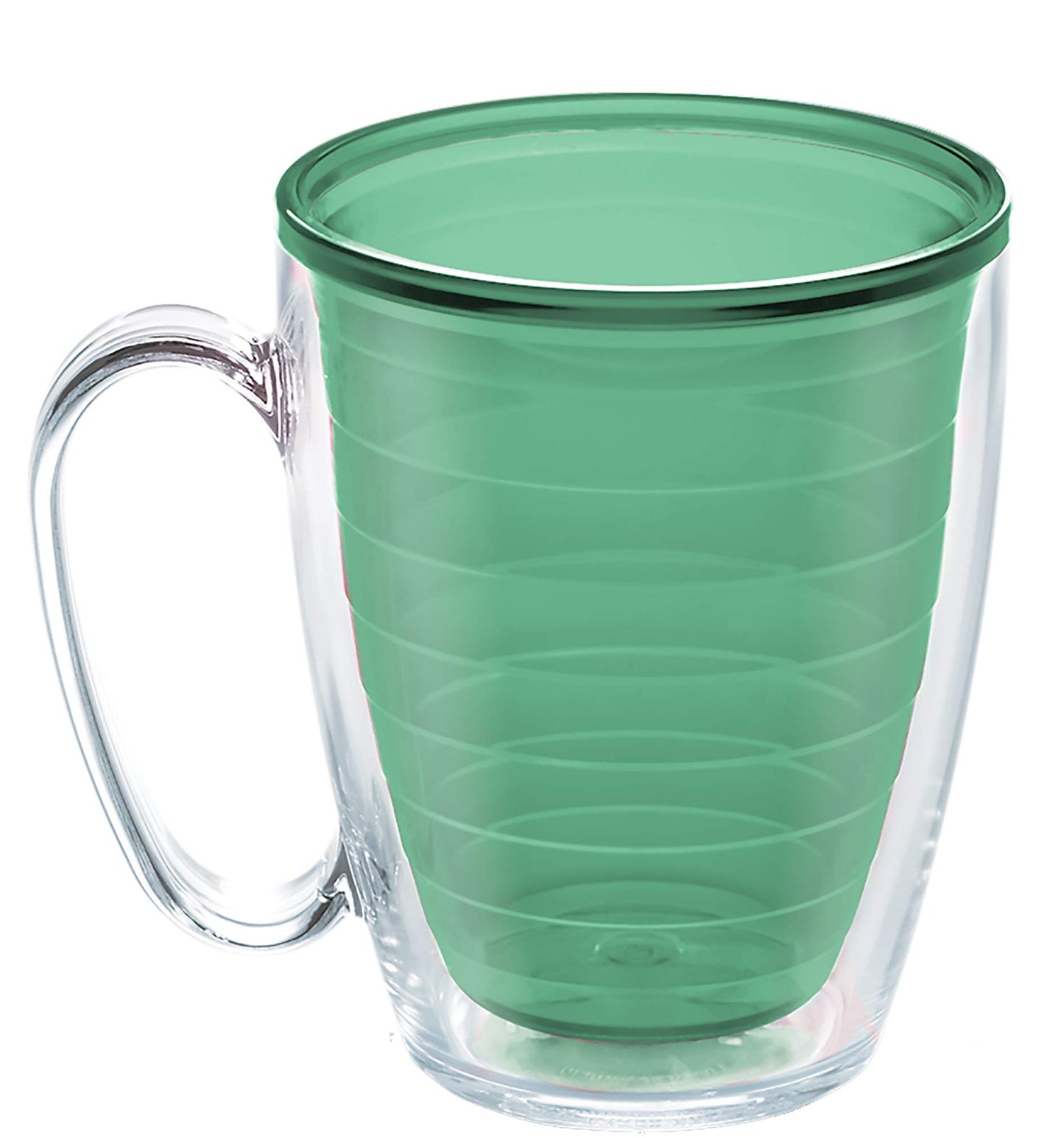 Tervis Clear & Colorful Tabletop Made in USA Double Walled Insulated Tumbler Travel Cup Keeps Drinks Cold & Hot, 16oz Mug, Mangrove Green
