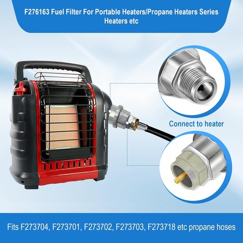 F273699 Propane Fuel Filter - Inline LP Gas Heater Filter for Portable Grills & Heaters | Fits F273704, F273701, F273702