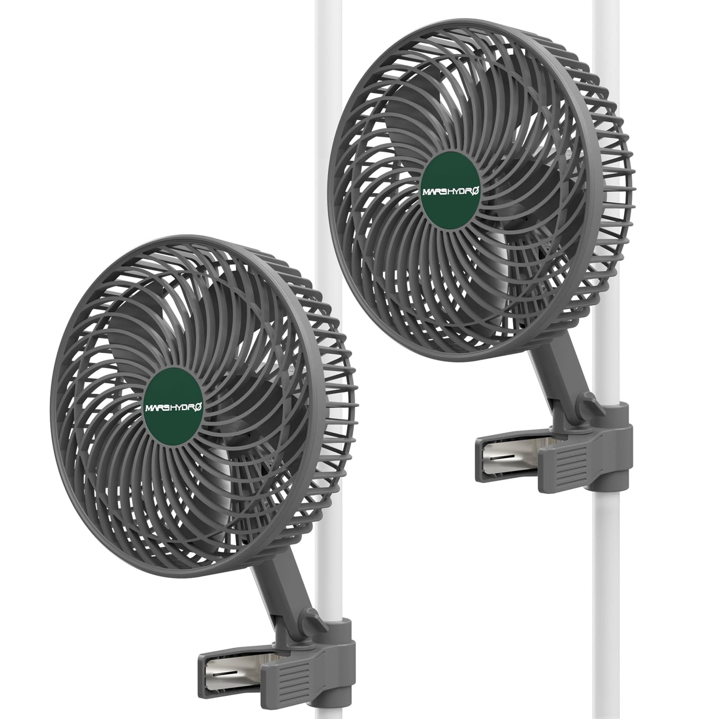 MARS HYDRO Updated 2-Pack M6 Grow Tent Fan, A powerful Oscillating Clip Fan with Low Noise for Hydroponic Plants and Ventilation Circulation with convenient APP/WiFi Control.