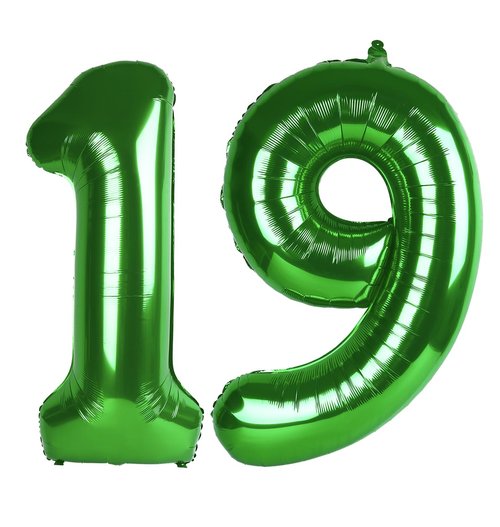 Green Number 19 Balloon 40 inch, 19 Number Balloons, 19th Green Birthday Decorations, 19 Year Old Girls Boys Party Supplies, St. Patrick's Day Games Theme Birthday Decorations