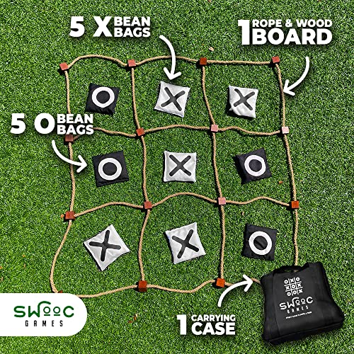 Giant Outdoor Tic Tac Toe Game - 3ft x 3ft Yard Lawn Game for Adults & Kids