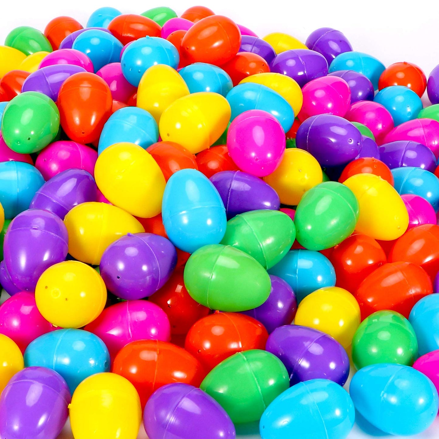 YEAHBEER 150 Easter Eggs, 2.36" Bright Colors Plastic Easter Eggs Empty Include 6 Golden Eggs for Easter Hunt,Filling Treats, Basket Stuffers, Party Favor (150 Pack)