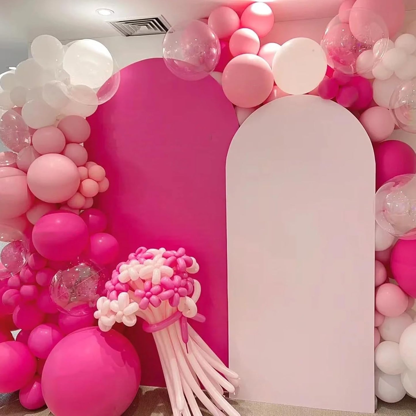 Voircoloria Hot Pink Balloons - 12-Inch Dark Pink Latex Party Balloons | 66-Pack for Weddings & Celebrations