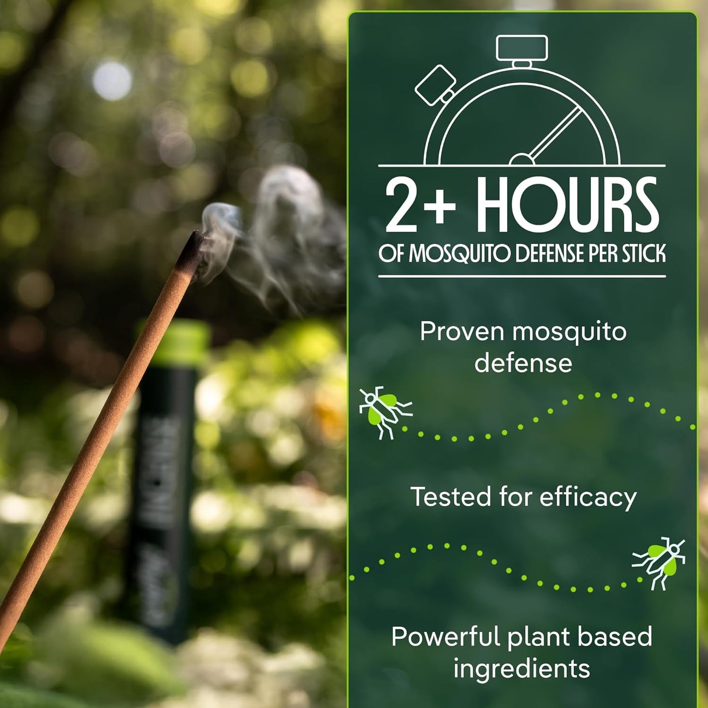 Murphy's Naturals Mosquito Repellent Incense Sticks - 24 Count | Citronella Outdoor Insect Defense, 2.5+ Hours
