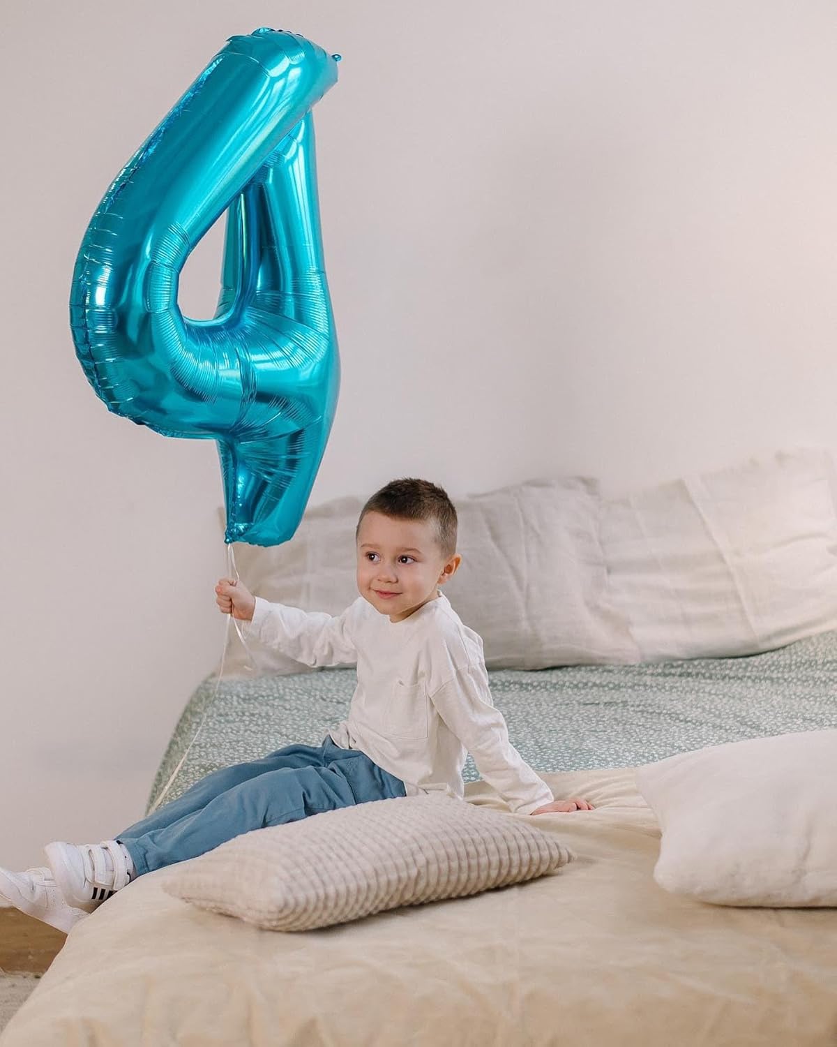 Light Blue Number 3 Balloon - 40 Inch 3rd Birthday Celebration Decor for Kids & Adults