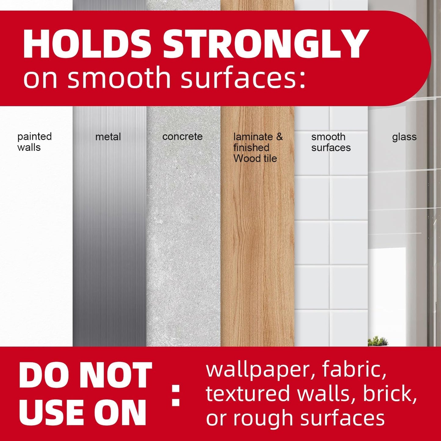Skiennix Medium Adhesive Hooks - Heavy Duty No Damage Utility Strips | 20 Pack with 24 Strips for Bathroom, Coats, Keys