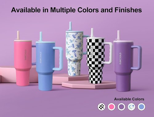 DLOCCOLD 40 oz Insulated Tumbler - Leak Resistant, Car Cup Holder Friendly, Modern Stainless Steel