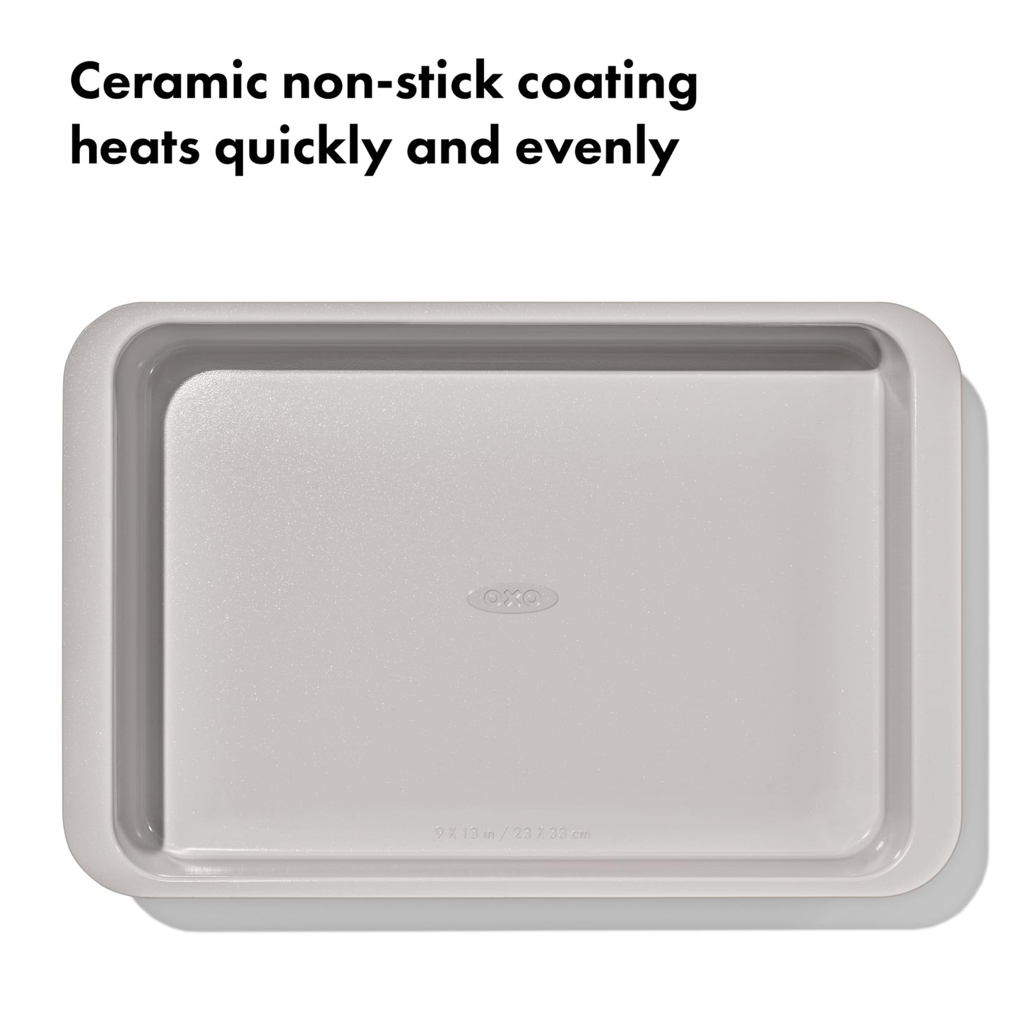 OXO Good Grips Non-Stick Pro Ceramic Coated Metal Bakeware 9” x 13” Cake Pan – Biscuit