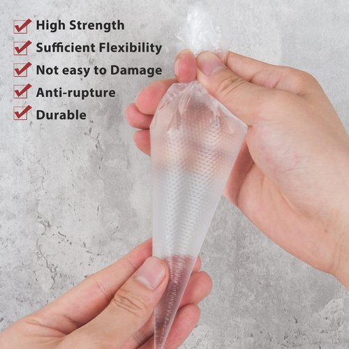 ChengFu 100pcs Disposable Small Piping Bags 8 inch, Mini Piping Bags, Pastry Piping Bags for Cream Frosting, Icing Bags for Cake and Dessert Decorations