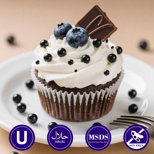 Dazzjoy Edible Black Sugar Sprinkles - Pearl Candy Toppers for Cake Decorating | 130g (4.58oz)