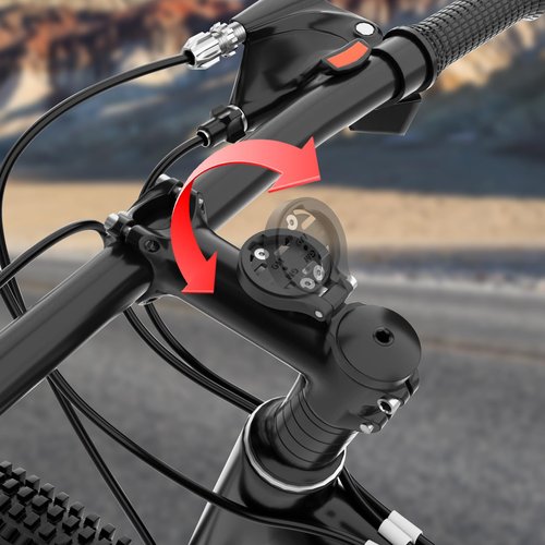 Garmin Aluminum Alloy Cycling Computer Mount - Road/Mountain Bike Compatible with Garmin Edge, Wahoo, Bryton, Cateye GPS Computers - Elevated Version