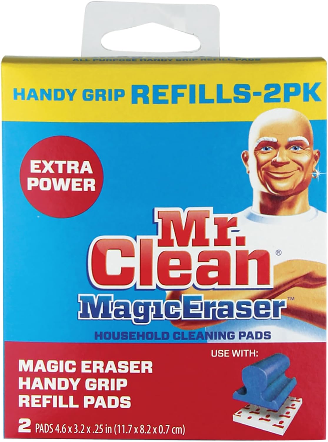 Mr Clean Magic Eraser - Handy Grip Refill Pack of 2 for Effortless Cleaning