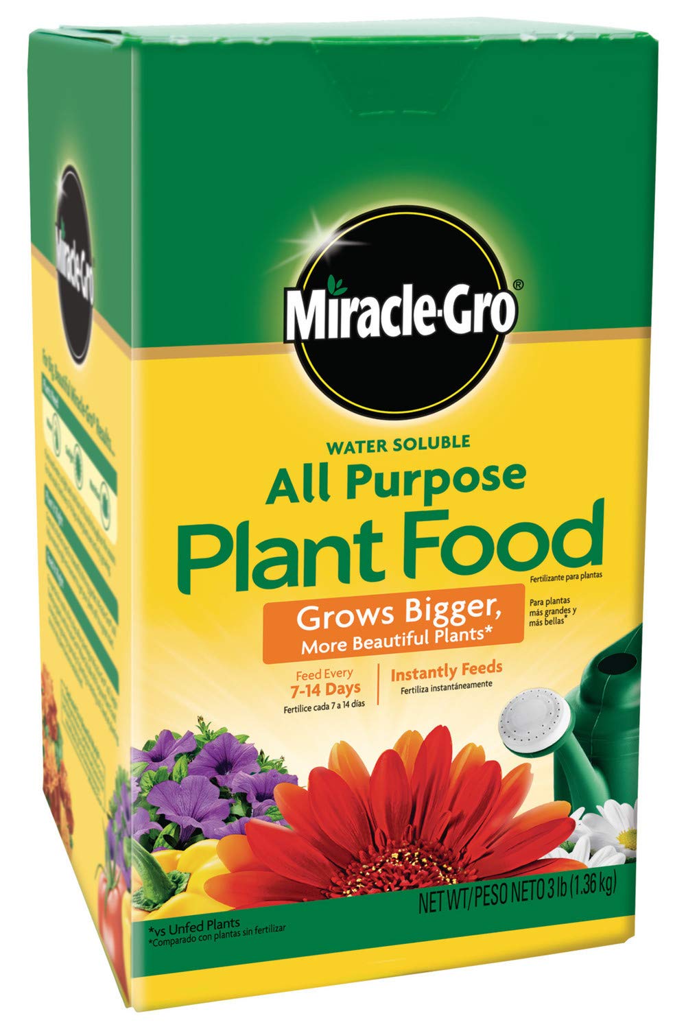 Miracle-Gro Water Soluble Plant Food - All-Purpose Fertilizer for Indoor & Outdoor Plants, 3 lbs.