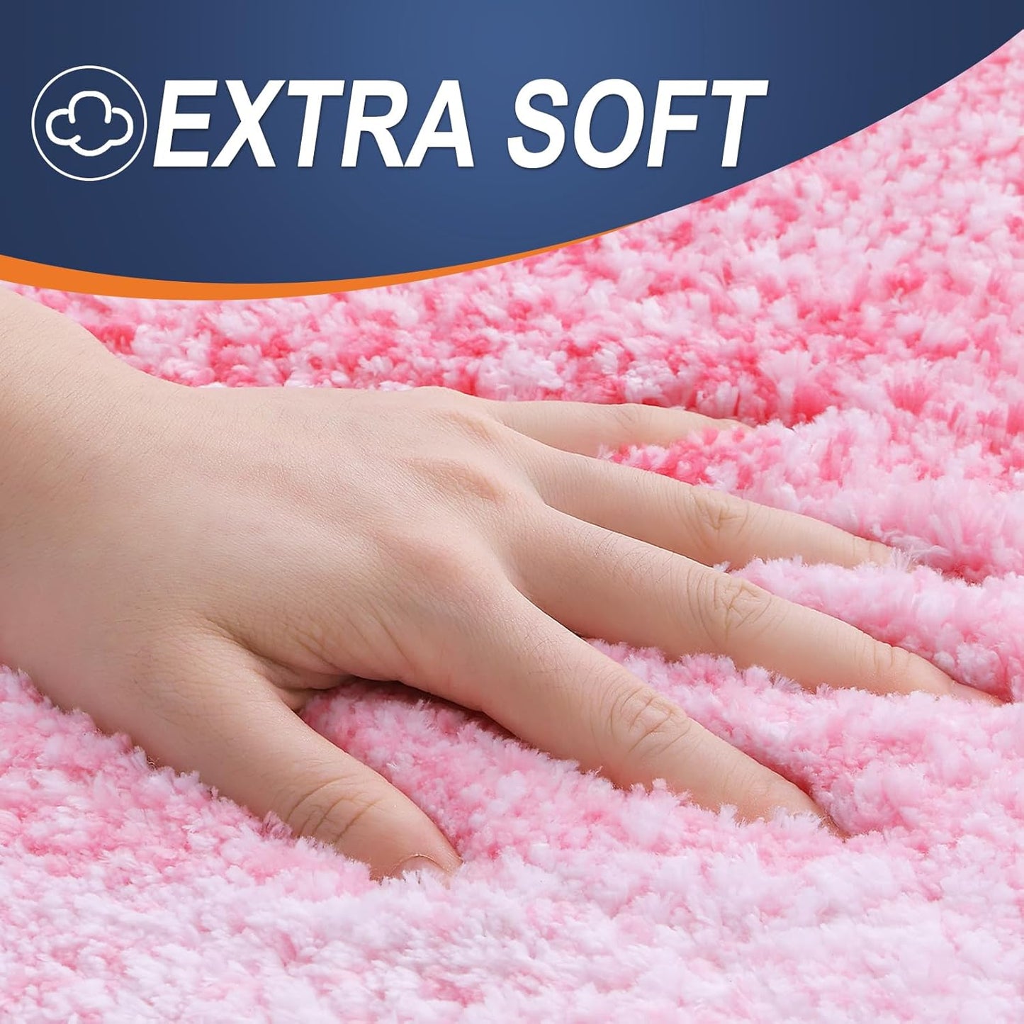 OLANLY Bathroom Runner Rug - Extra Soft Microfiber Mat, Quick Dry & Washable, 47x20 Inches, Pink
