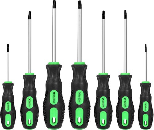 GURADESIGN 7-Piece Magnetic Torx Screwdriver Set | T8 to T30 Star Screwdrivers for Precision Tasks