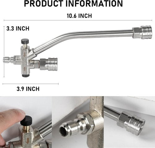 Hourleey Foam Cannon - Dual-Connector Pressure Washer Attachment with 5 Nozzles | 4000 PSI, 1/4" Quick Connect