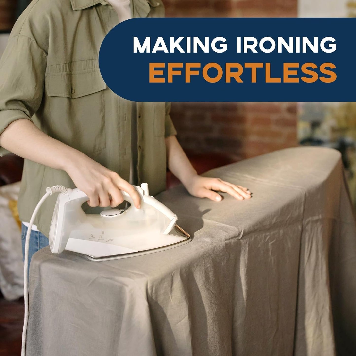 RAINHOL Heavy Duty Ironing Board - 54"x13" Compact Design with Heat Resistant Cover & Adjustable Height | Black