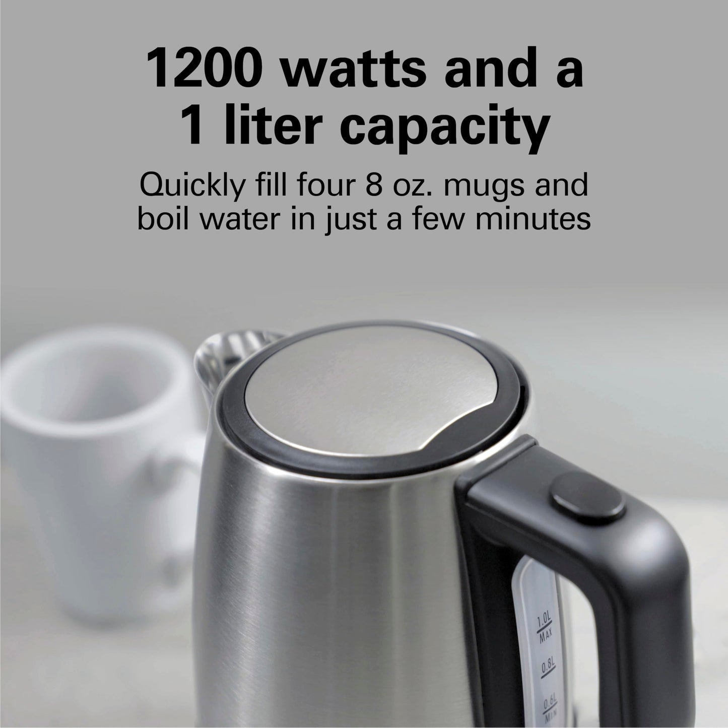 Hamilton Beach Commercial HKE110 1 Liter Hot Water Tea Kettle, Hospitality Rated, Stainless Steel