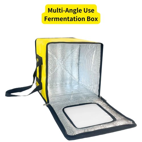 Bread Proofing Box Heater 150w, Dough Proofer Warming Box with NTC Sensor,43L Proofer Foldable Zippered Temperature and Timer Controller for Fermentation Sourdough,Yogurt,Natto,Yellow