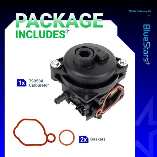 BlueStars Carburetor - Compatible with 550EX, 625EX, 675EX, 725EXI 140cc Engines | Fits Husqvarna LC121P & Troy-Bilt Models