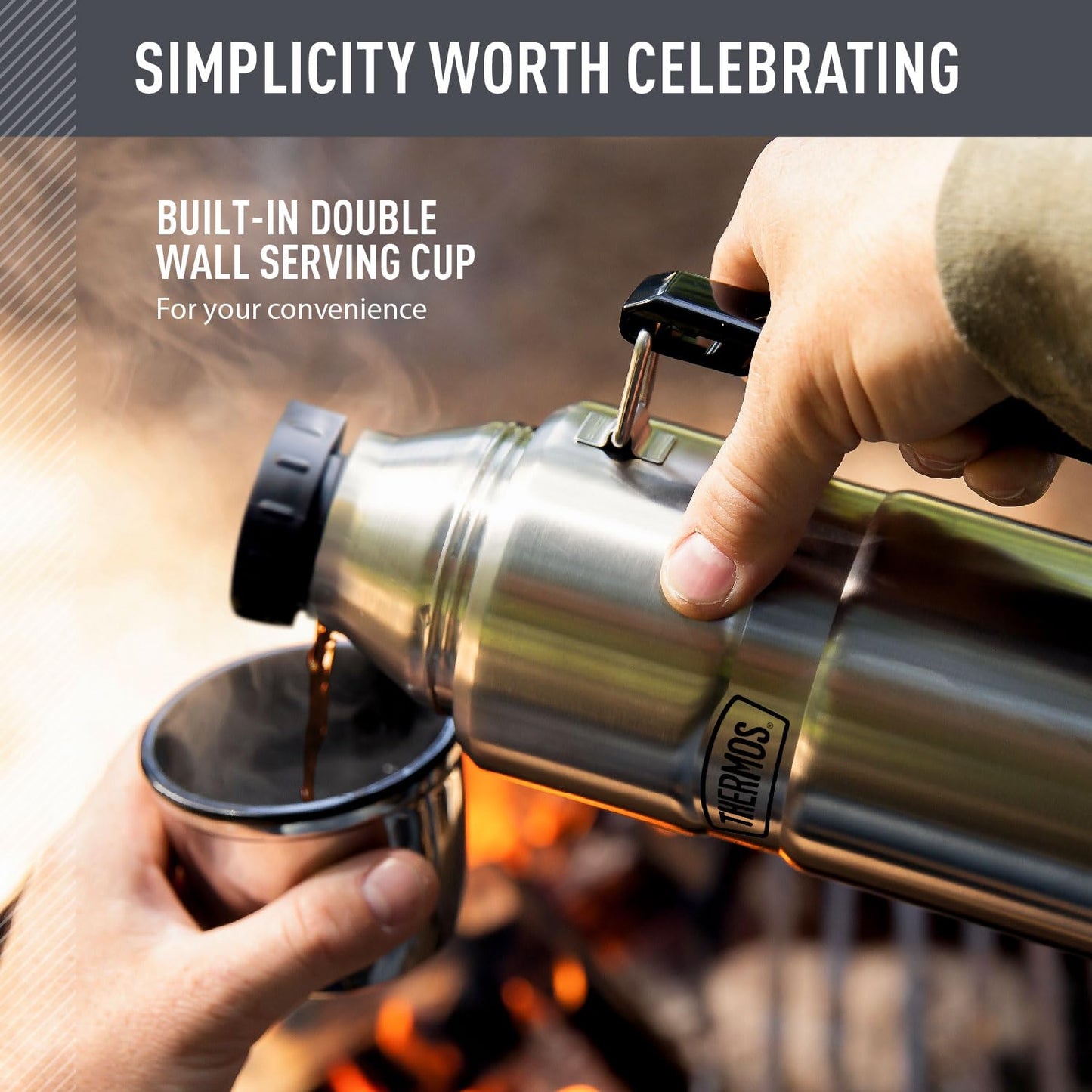 THERMOS Stainless King Vacuum-Insulated Beverage Bottle, 40 Ounce, Army Green