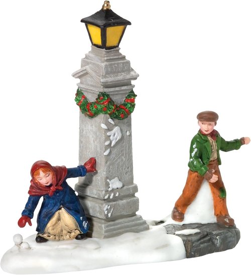 Department 56 Dickens' Village Snowball Fun Figurine - 3.5 Inch, Colorful Holiday Decor