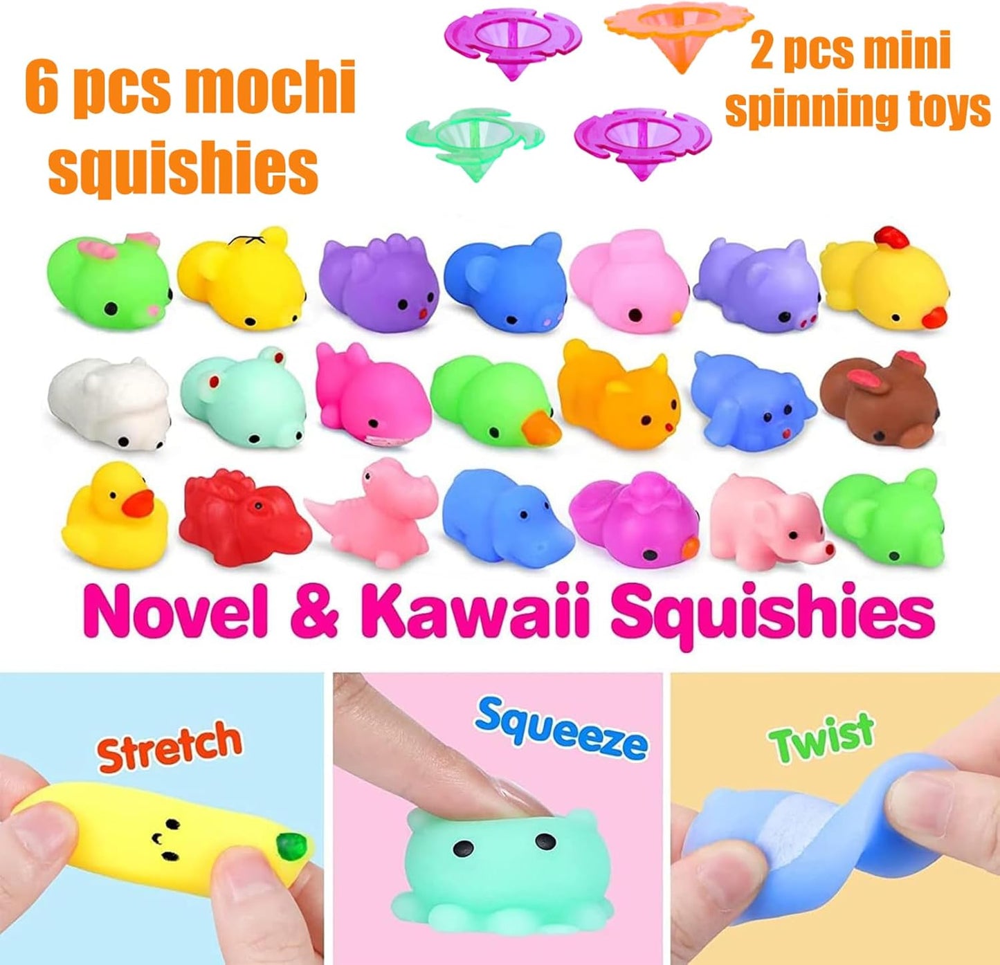 Pebatoor 124 PCS Pop Party Favors - Fidget Treasure Box Toys for Kids | Ideal for Goodie Bags & Prizes