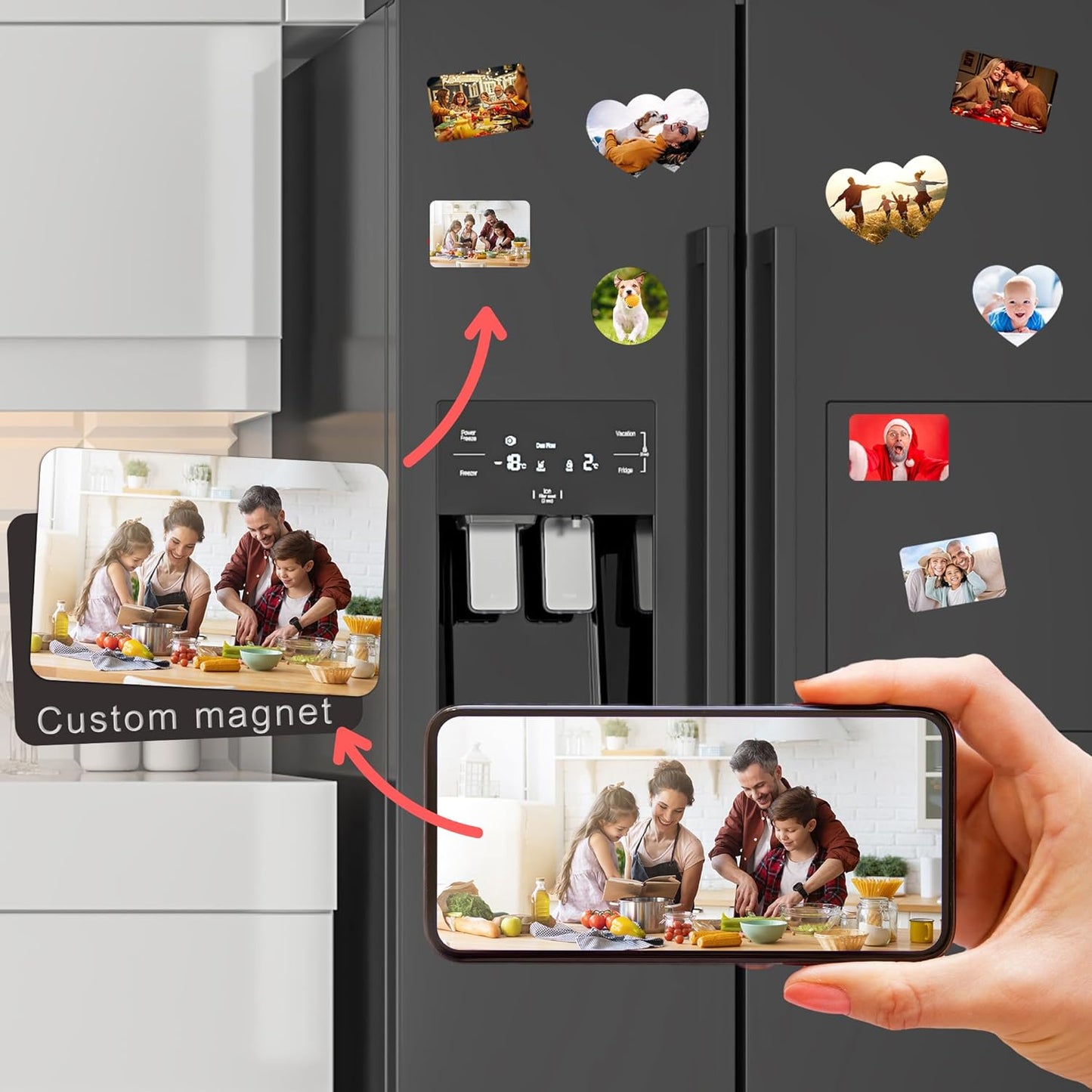 Skiennix Custom Photo Fridge Magnets - Personalized Home & Office Decor | Rectangle (1 Piece)