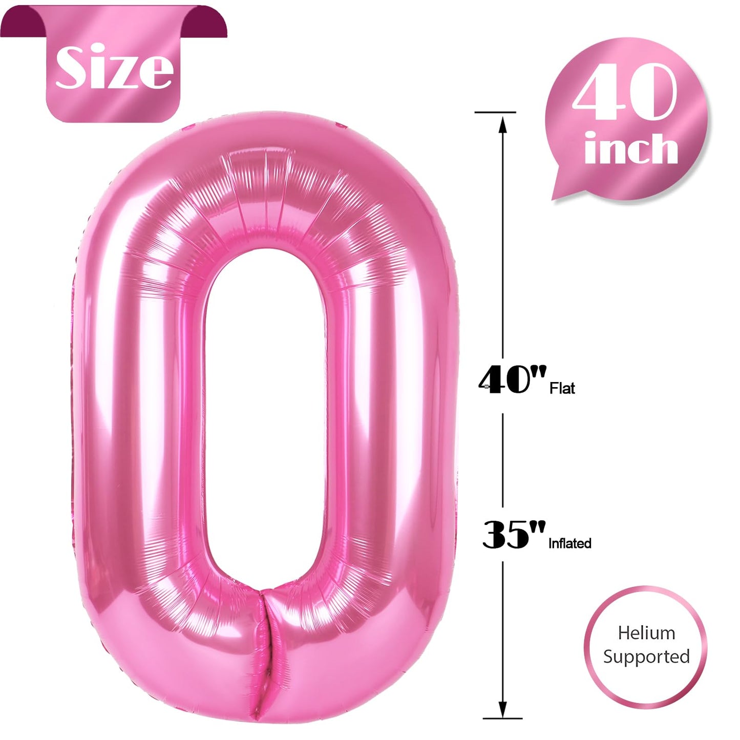 Pink Number 21 Balloons 40 inch, 21 Number Balloons, 21st Birthday Decorations, 21 Year Old Women Pink Party Supplies