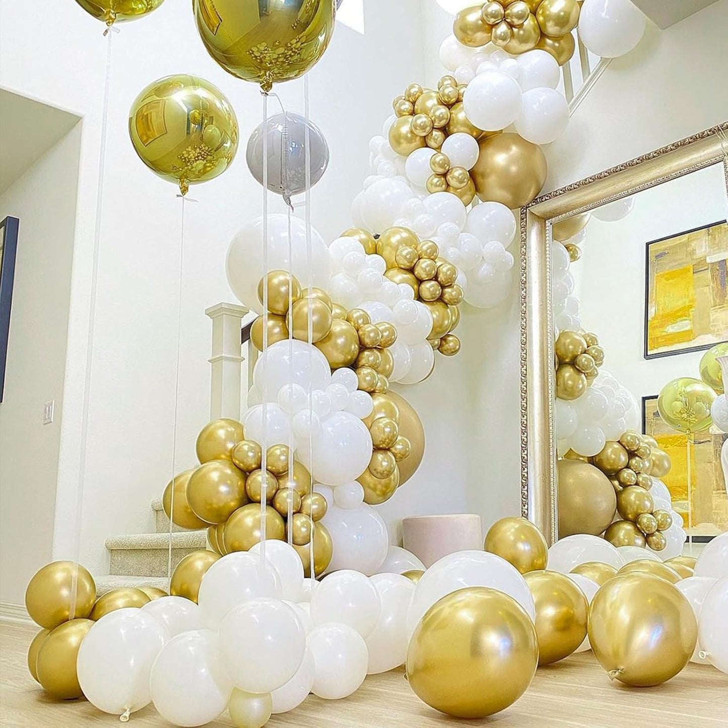 PartyWoo Gold Balloon Arch Kit - 85pcs in Various Sizes for Birthday, Wedding, & Baby Shower Decor