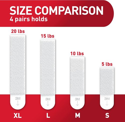 Command XL Heavyweight Picture Hanging Strips - 20 lb Capacity, 32 Pairs, Damage-Free Wall Hangers for Home Decor